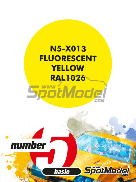 Boxart Fluorescent Yellow RAL 1026  Number Five