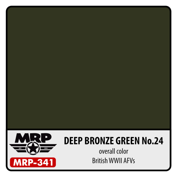 Boxart Deep Bronze Green No.24 (British WWII AFV) (Overall Color) MRP-341 MR.Paint