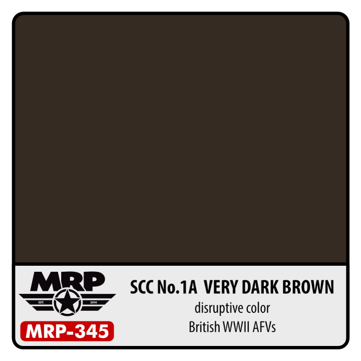 Boxart No.1A Very Dark Brown (British WWII AFV) (Disruptive Colour)  MR.Paint