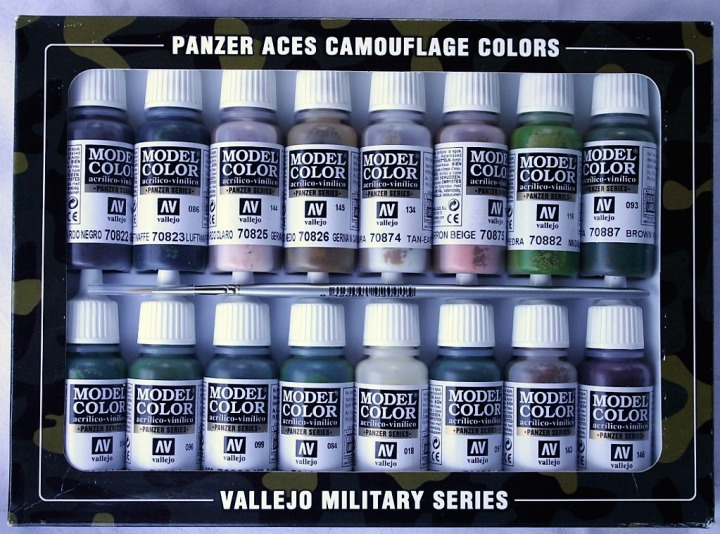 Boxart Panzer Aces Camouflage Colors  Vallejo Model Color