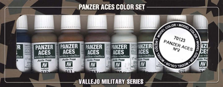 Boxart Panzer Aces Set #2 - Wood, Leather, Stencil, Canvas & Mud 70.123 Vallejo Panzer Aces