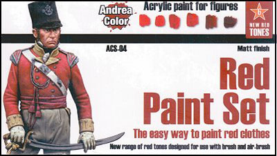 Boxart Red Paint Set (6x17ml) ACS-004 Andrea Color