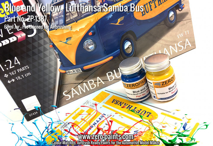 Boxart Lufthasa Samba Bus - Blue and Yellow Paint Set  Zero Paints