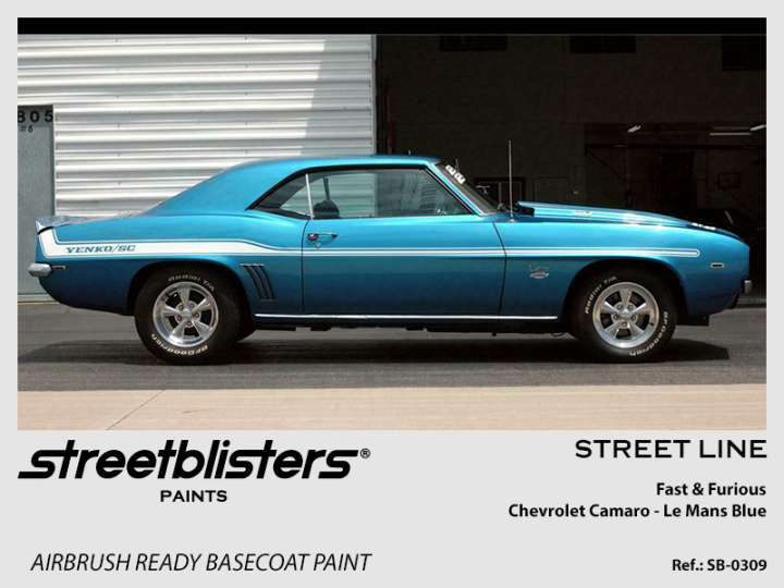 Boxart Chevrolet Camaro Fast & Furious Le Mans Blue  StreetBlisters Paints