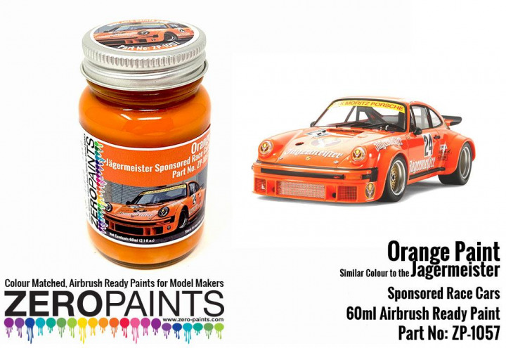 Boxart Jägermeister Orange for sponsored Race Cars  Zero Paints