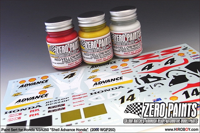 Boxart Honda NSR250 "Shell Advance Honda" paint set  Zero Paints