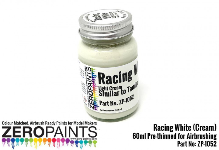 Boxart Racing White - Similar to Tamiya TS7  Zero Paints
