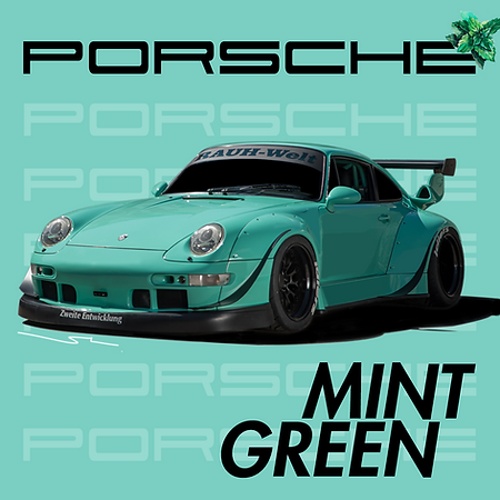Boxart Porsche Mint Green  Splash Paints