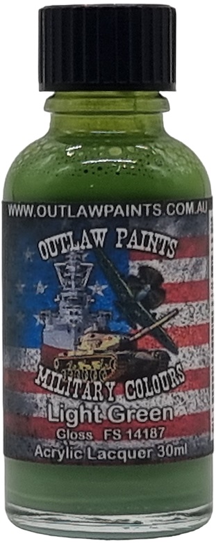 Boxart US Military Colour - Light Green OP17 FS14187 OP017MIL Outlaw Paints Boxart US Military Colour - Light Green OP17 FS14187 OP017MIL Outlaw Paints