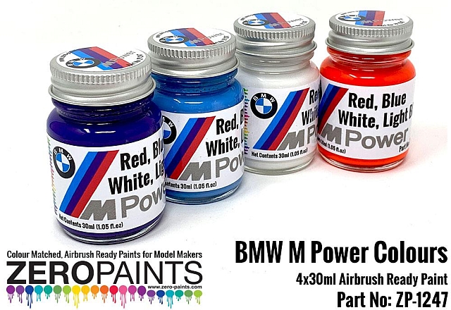 Boxart BMW M Power Colours Paint Set 4x30 ml ZP-1247 Zero Paints