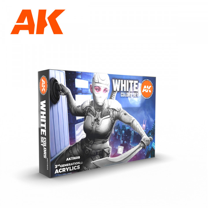 Boxart White Colors Set AK 11609 AK 3rd Generation - General