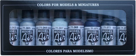 Boxart Metallic Colors 71.176 Vallejo Model Air