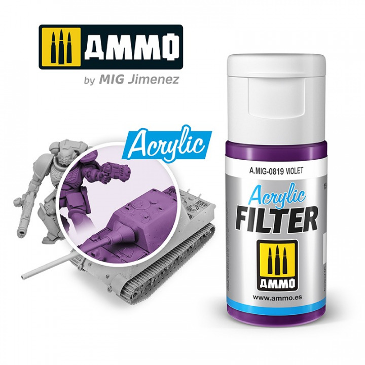 Boxart ACRYLIC FILTER Violet  Ammo by Mig Jimenez