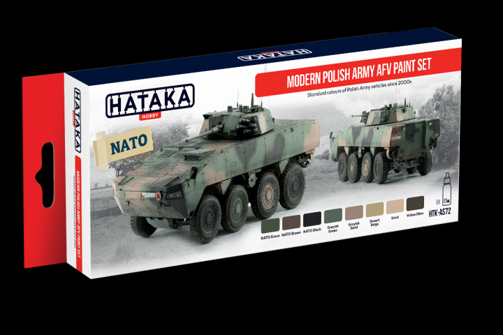 Boxart Modern Polish Army AFV Paint Set HTK-AS72 Hataka Hobby Red Line