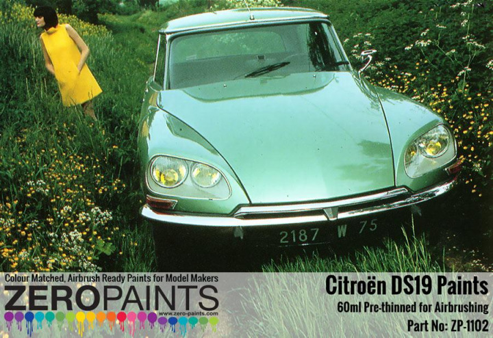 Boxart Citroën DS19 - Vert Olive 510  Zero Paints