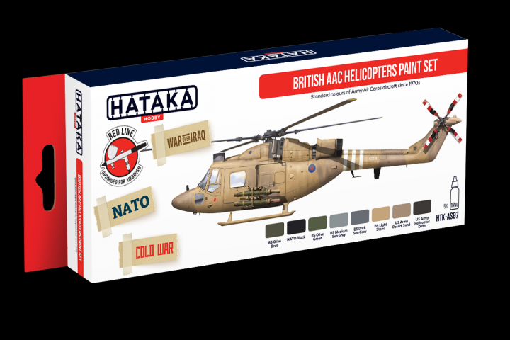 Boxart British AAC Helicopter HTK-AS87 Hataka Hobby Red Line