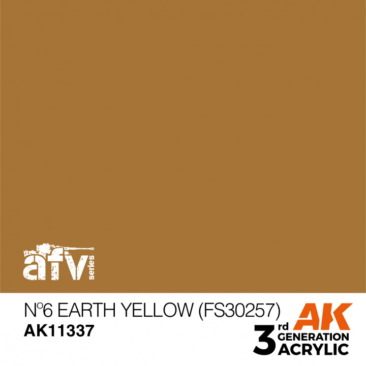 Boxart No 6 Earth Yellow (FS30257)  AK 3rd Generation - AFV