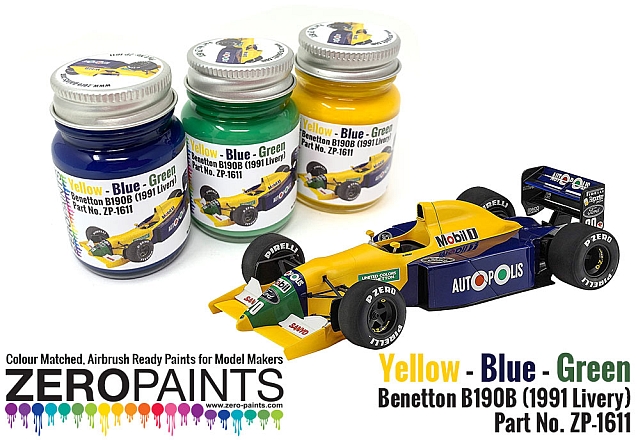 Boxart Benetton B190B (1991 Livery) Yellow - Blue - Green  Zero Paints