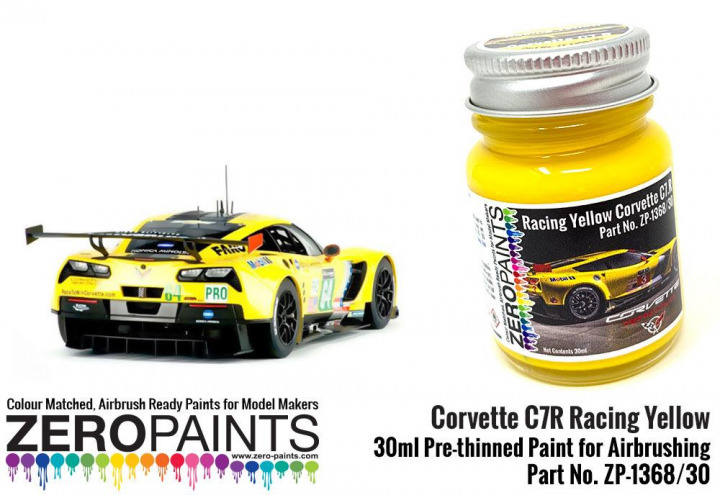 Boxart Corvette C7R Racing Yellow ZP-1368/30 Zero Paints