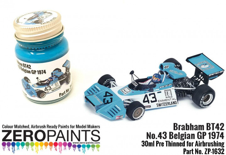 Boxart Brabham BT42 Blue Turquoise  Zero Paints