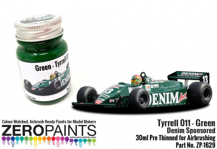Boxart Tyrrell 011 Green Paint Denim Sponsored  Zero Paints