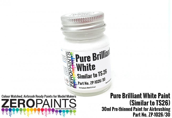 Boxart Pure Brilliant White - Similar to Tamiya TS26 ZP-1026/30 Zero Paints