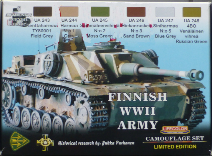 Boxart Finnish WWII Army (Camouflage Set) UA:243,244,245,246,247,248 Lifecolor