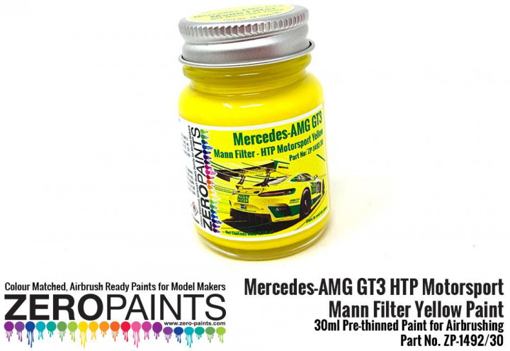 Boxart Mercedes-AMG GT3 HTP Motorsport / Mann Filter Yellow ZP-1492/30 Zero Paints