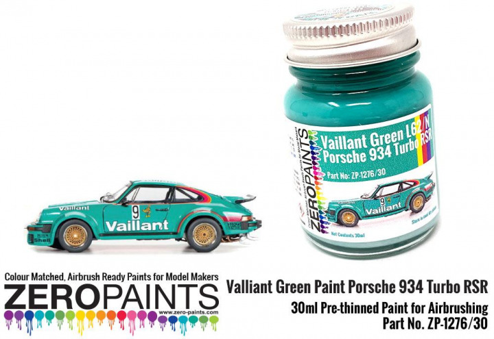 Boxart Valliant Green Paint Porsche 934 Turbo RSR ZP-1279/30 Zero Paints