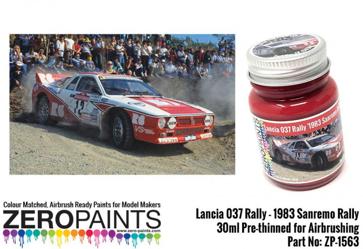 Boxart Lancia 037 Rally '1983 Sanremo Rally' Red  Zero Paints