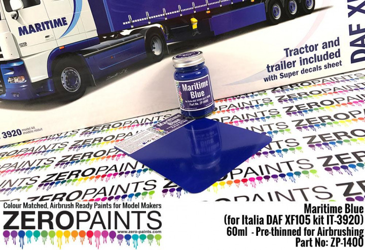 Boxart Maritime Blue - (for Italia DAF XF105 kit IT-3920)  Zero Paints