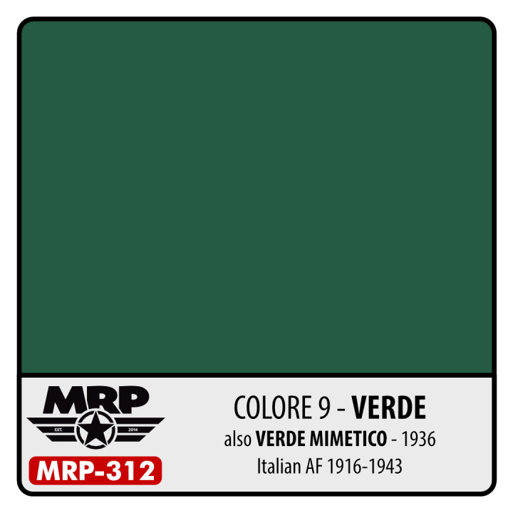 Boxart Colore 9 – Verde also Verde Mimetico – 1936 (Italian AF)  MR.Paint