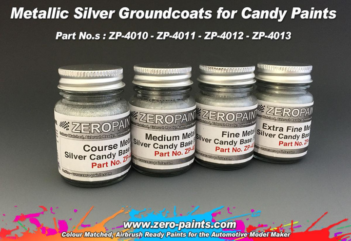 Boxart Medium Metallic SILVER Groundcoat for Candy Paints  Zero Paints