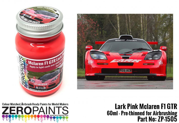 Boxart MCLAREN F1 GTR Lark Pink  Zero Paints
