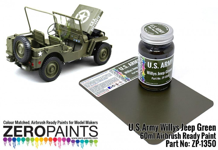 Boxart U.S. Army Willis Jeep Green  Zero Paints