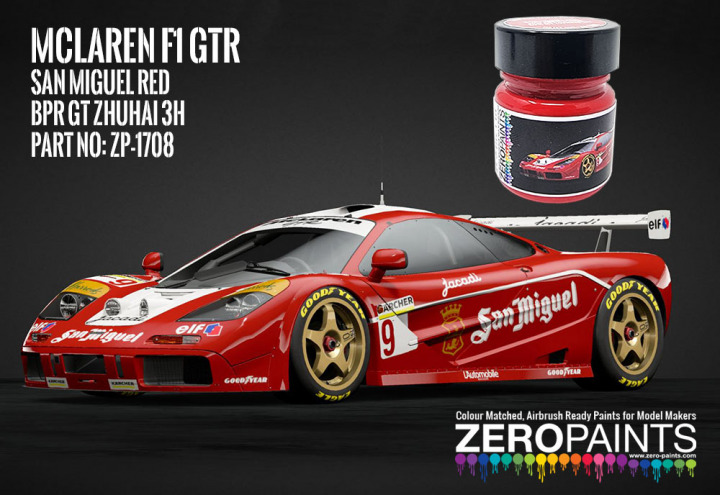 Boxart San Miguel Red - McLaren GTR F1 BPR GT Zhuhai 3H  Zero Paints