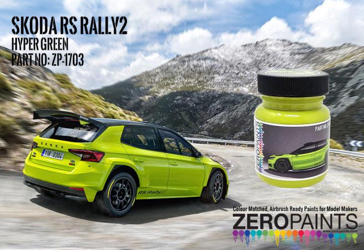 Boxart Skoda RS Rally2 Hyper Green  Zero Paints