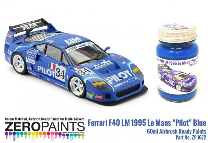 Boxart Ferrari F40 LM 1995 Le Mans "Pilot" Blue  Zero Paints