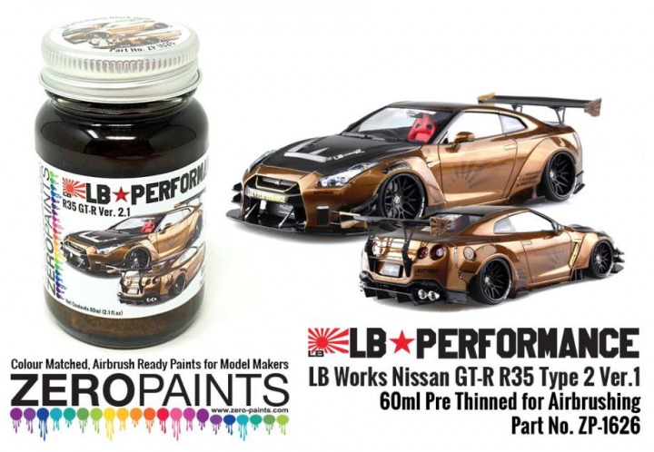 Boxart Black Gold for LB Works Nissan GT-R R35 Type 2 Ver. 1  Zero Paints