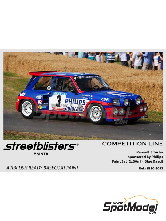 Boxart Renault 5 Turbo Phillips Blue - Red  StreetBlisters Paints
