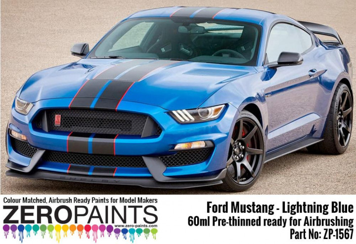 Boxart Ford Mustang 2019 - Lightning Blue  Zero Paints