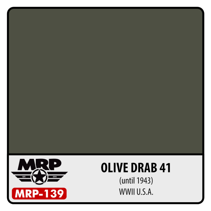 Boxart WWII US - Olive Drab 41 (until 1943)  MR.Paint