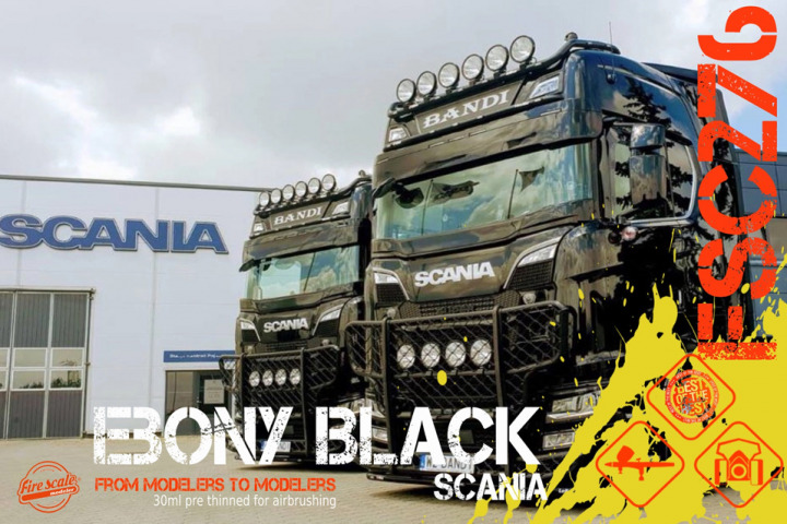 Boxart Ebony Black Scania  Fire Scale Colors