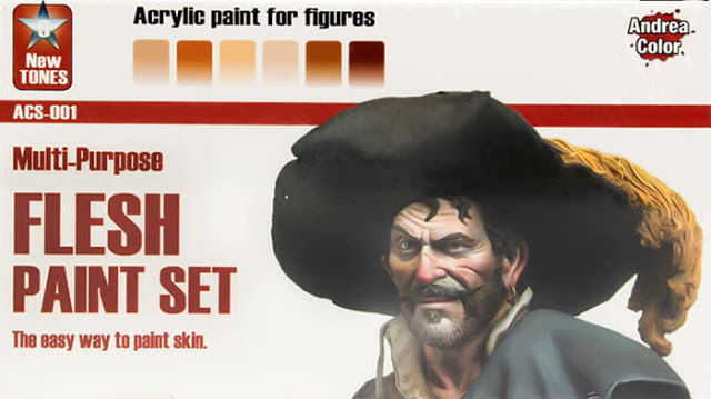 Boxart Flesh Paint Set (6x17ml) (2 Bases, 2 Lights, 2 Shadow) ACS-001 Andrea Color