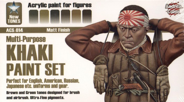 Boxart Khaki Paint Set (6x17ml) ACS-014 Andrea Color