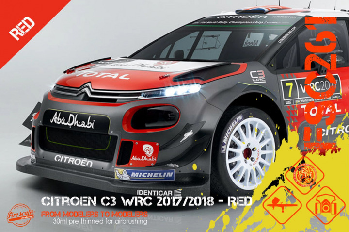 Boxart Citroen C3 WRC 2017/2018 - Red  Fire Scale Colors