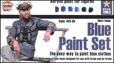Boxart Blue Paint Set (6x17ml) ACS-005 Andrea Color