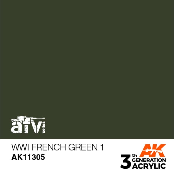 Boxart WWI French Green 1  AK 3rd Generation - AFV