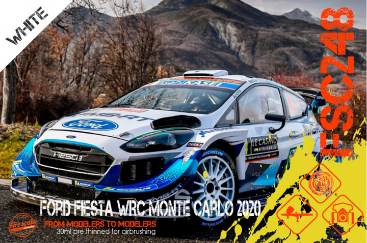 Boxart Ford Fiesta WRC Monte Carlo 2020 - White  Fire Scale Colors