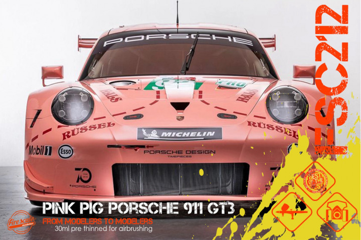 Boxart Pink Pig Porsche 911 GT3  Fire Scale Colors
